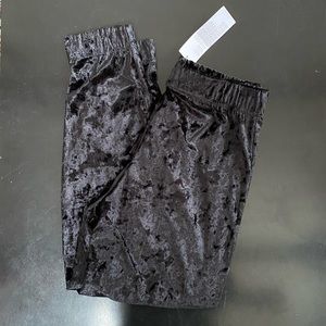 Velvet black joggers